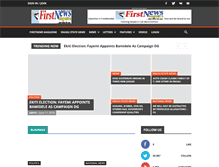 Tablet Screenshot of firstnewsng.com